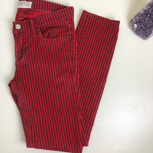TEXTILE Elizabeth and James Denim - Elizabeth and James red striped jeans